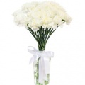 Букеты из белых гвоздик