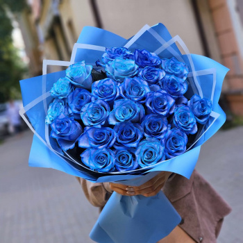 25 синих роз