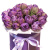 Букет из 27 сиреневых тюльпанов в коробке Букет из 27 сиреневых тюльпанов в коробке