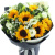 Букет из подсолнухов и эустомы "Парижанка" Букет из подсолнухов и эустомы "Парижанка"