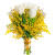 Букет из мимозы и тюльпанов "Первая ласточка"