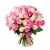 Букет из 55 белых и розовых роз Кения Букет из 55 белых и розовых роз Кения
