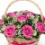 Корзина с розами "Розовое вино" Корзина с розами "Розовое вино"