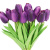 Букет из 9 сиреневых тюльпанов